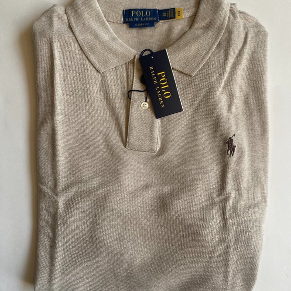 Polo Ralph Lauren Classic Fit Mesh Short Sleeve Polo Shirt Dune Heather XXL